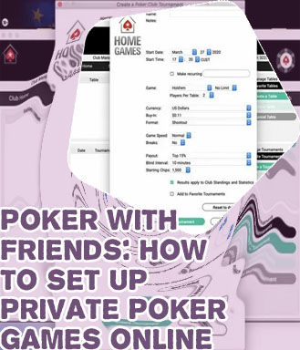 Online private poker room with friends